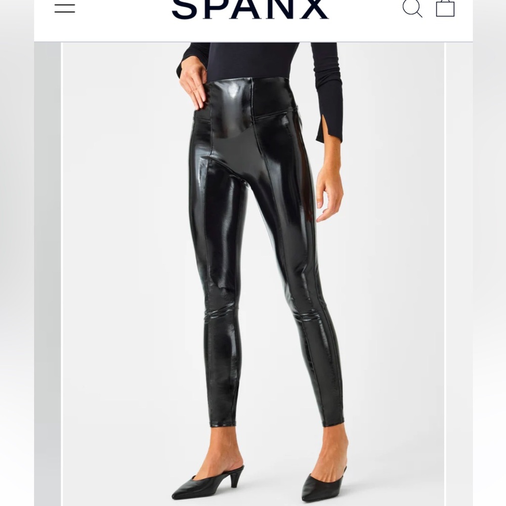 NWT shiny leather Spanx!